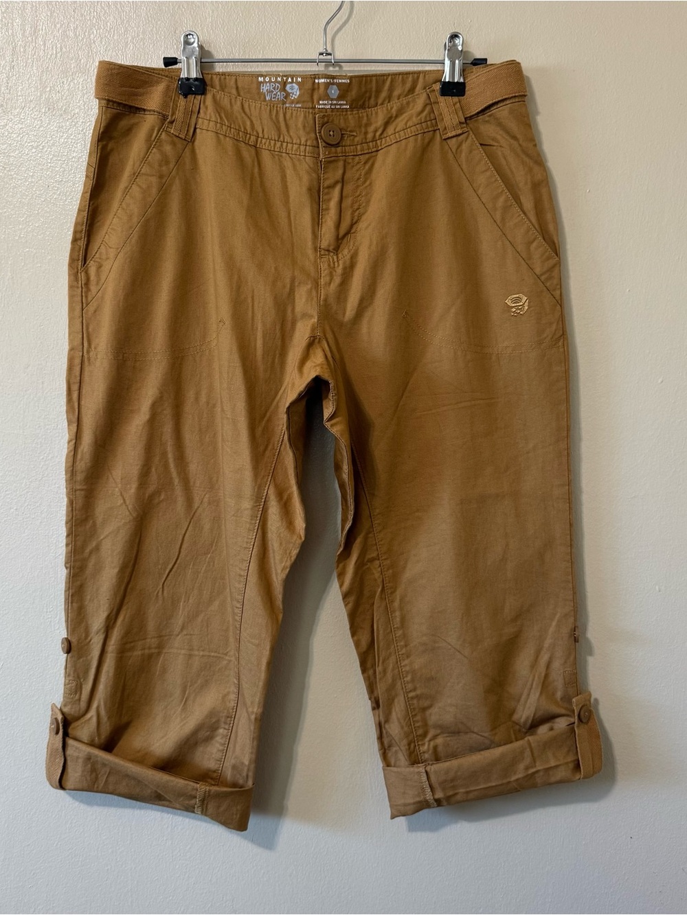 Mountain Hardwear Tan Roll-Cuff Capri Pants
